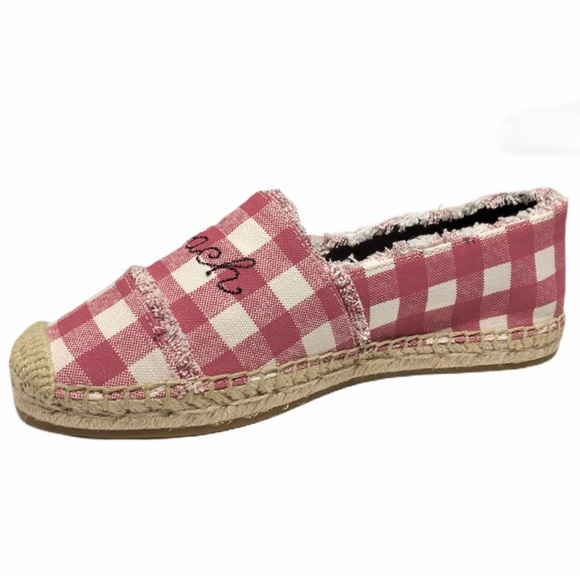 Coach Celina Espadrille With Gingham Print Sandals Size 5 - Picture 2 of 9